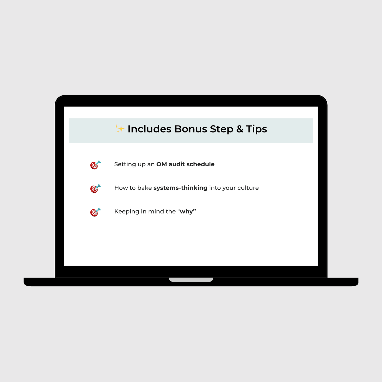 Laptop displaying a document with text on a light gray background