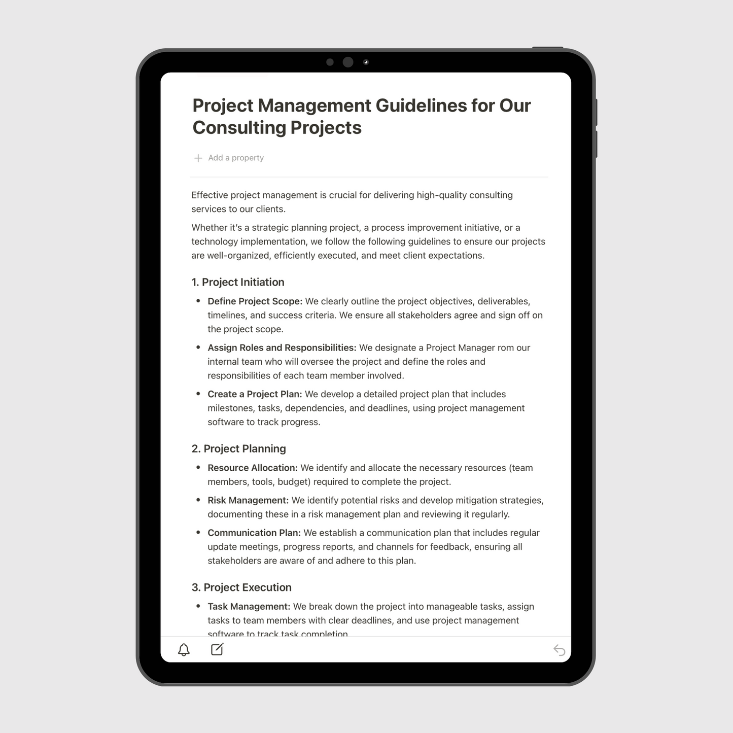 Consulting Business Operations Manual