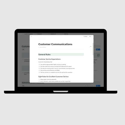 Small Business Operations Manual