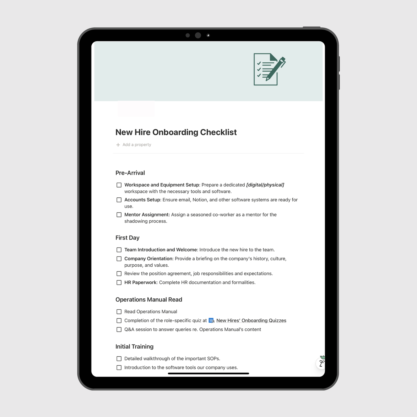 Small Business Operations Manual