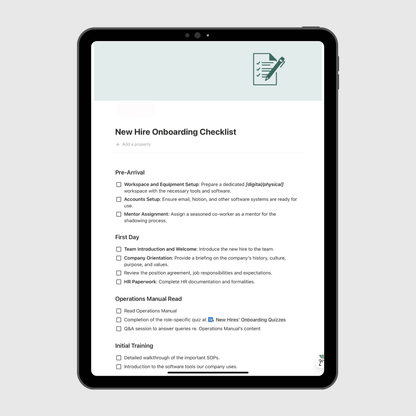 Small Business Operations Manual