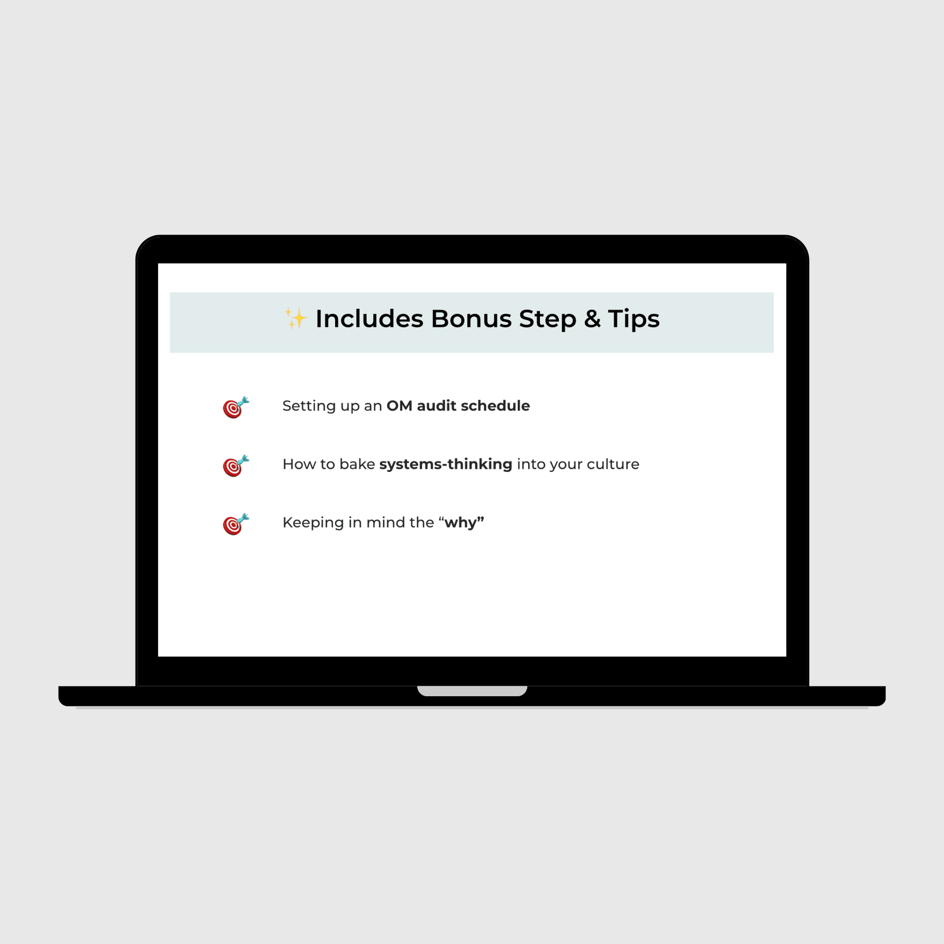 Laptop displaying a document with text on a light gray background