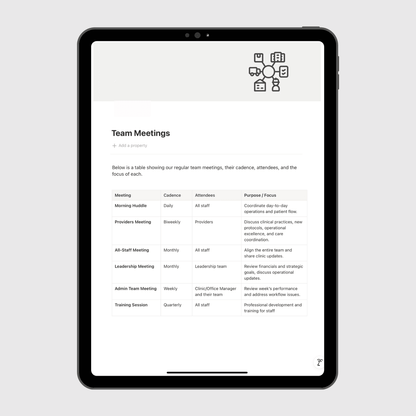 Medical Clinic Operations Manual - Operations Mavenue