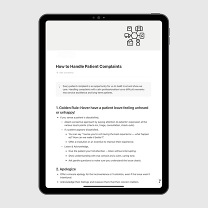 Medical Clinic Operations Manual - Operations Mavenue