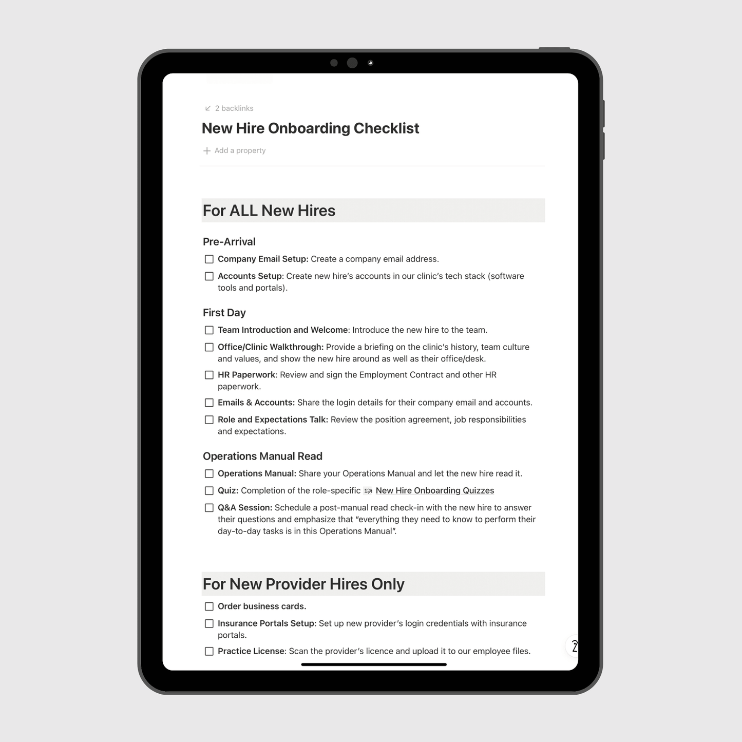 Medical Clinic Operations Manual - Operations Mavenue