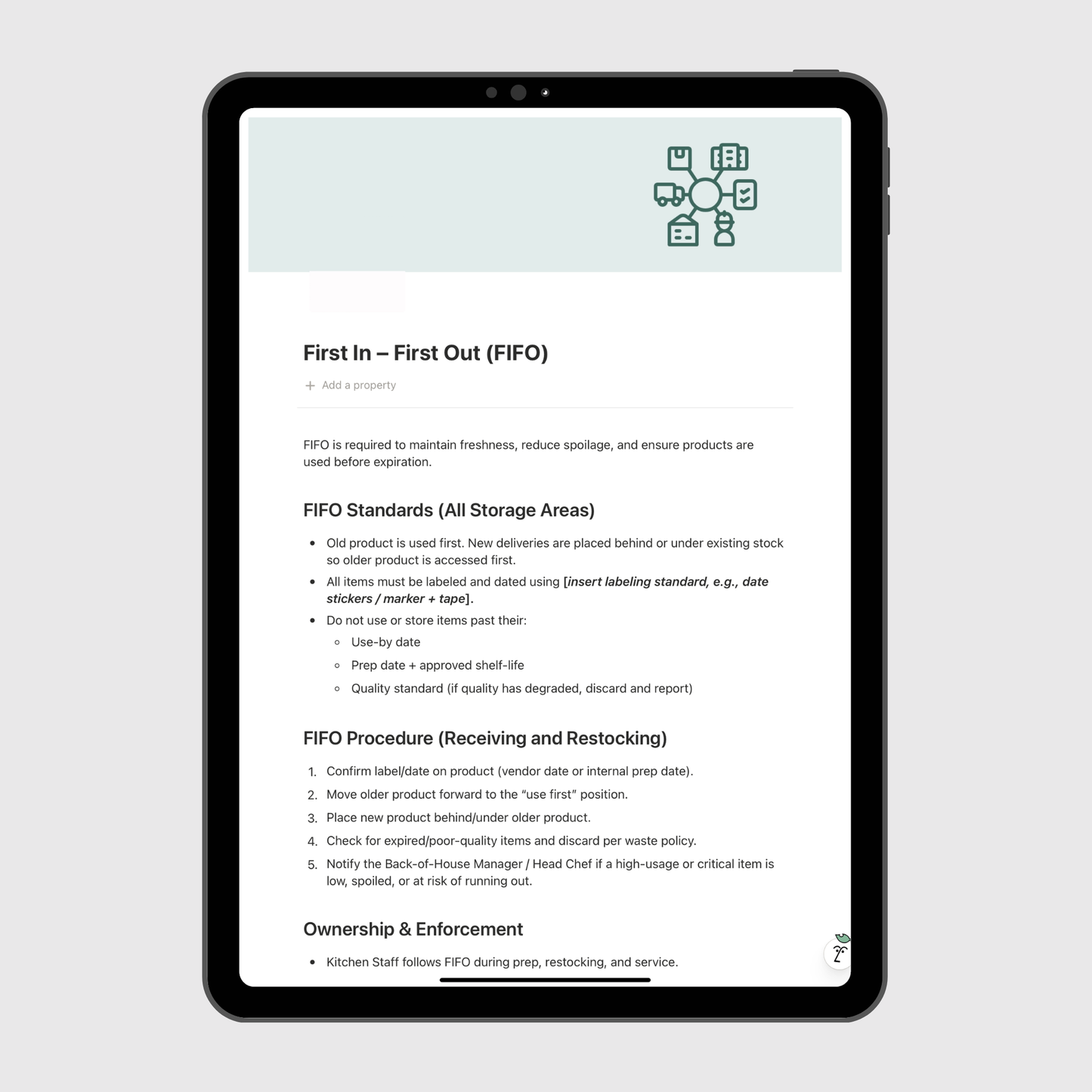 Restaurant Operations Manual