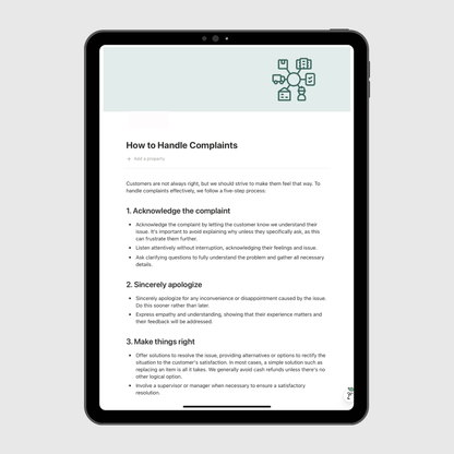 Restaurant Operations Manual