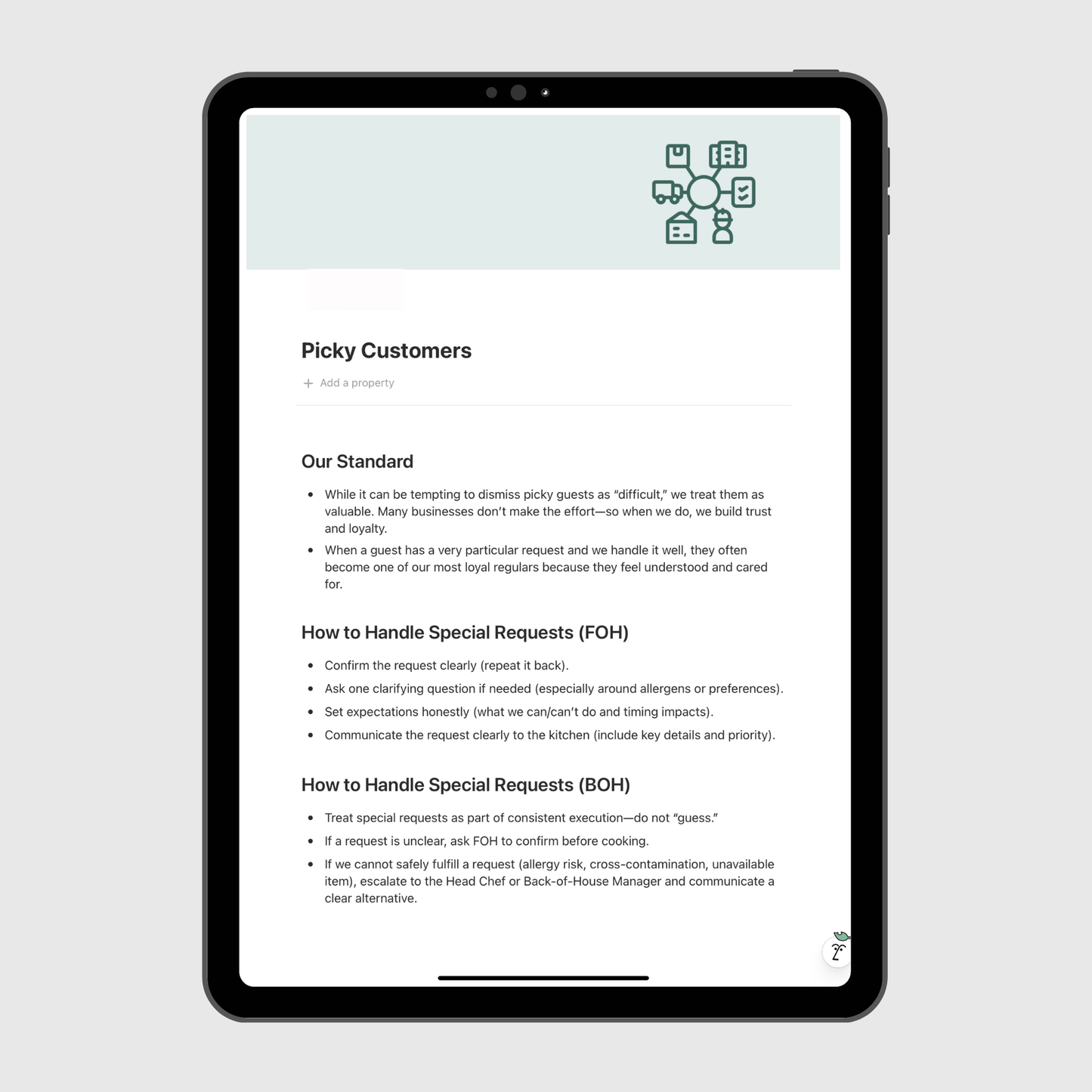 Restaurant Operations Manual