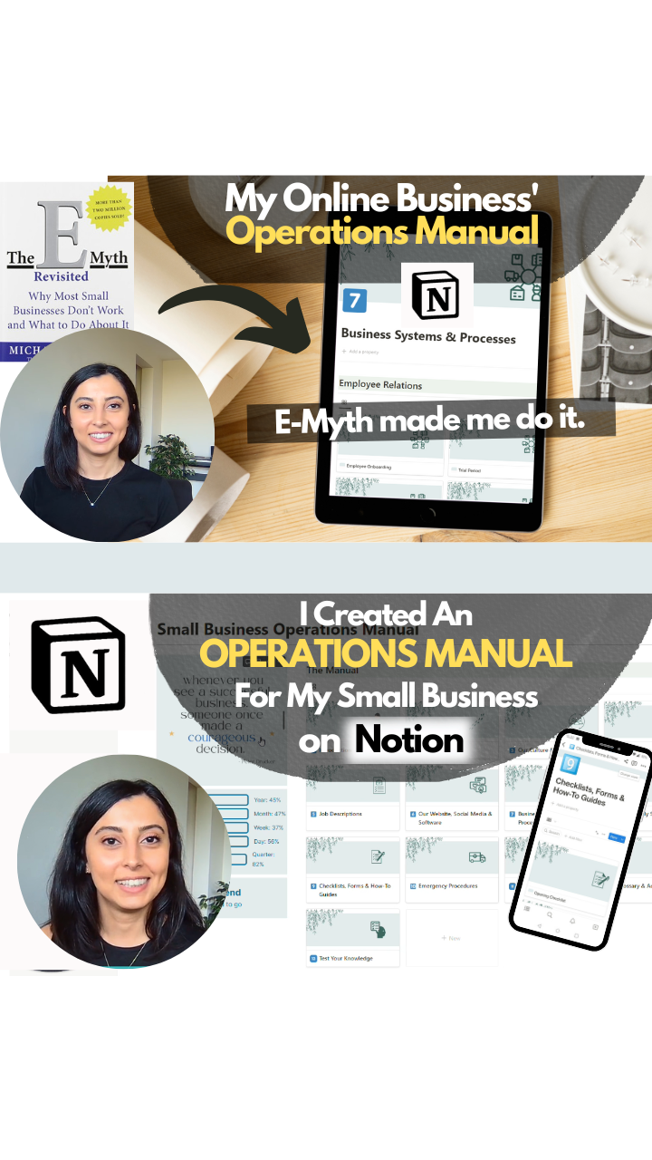 Thumbnails featuring YouTube videos explaining the value of an operations manual.